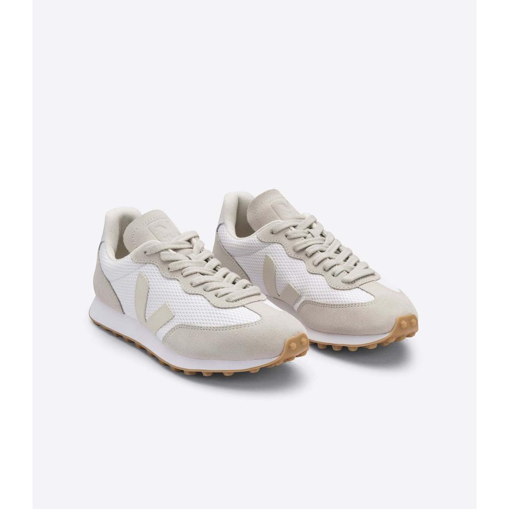 White/Beige Men's Veja RIO BRANCO ALVEOMESH Running Shoes | AU 170NWY